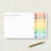 Moderne Kinder leraar kleurrijke regenboogkleuren Post-it® Notes (Op bureau)