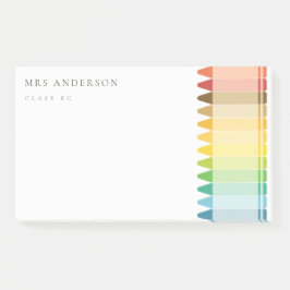 Moderne Kinder leraar kleurrijke regenboogkleuren Post-it® Notes