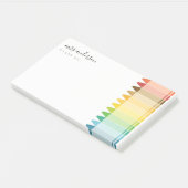 Moderne Kinder leraar kleurrijke regenboogkleuren Post-it® Notes (Schuin)