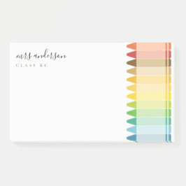 Moderne Kinder leraar kleurrijke regenboogkleuren Post-it® Notes