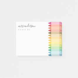 Moderne Kinder leraar kleurrijke regenboogkleuren Post-it® Notes