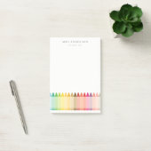 Moderne Kinder leraar kleurrijke regenboogkleuren Post-it® Notes (Kantoor)