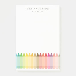 Moderne Kinder leraar kleurrijke regenboogkleuren Post-it® Notes