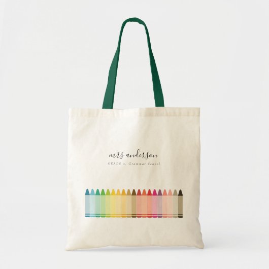 Moderne Kinder leraar kleurrijke regenboogkleuren Tote Bag (Voorkant)