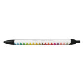 Moderne Kinder leraar kleurrijke regenboogkleuren Zwarte Inkt Pen (Voorkant)