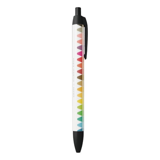 Moderne Kinder leraar kleurrijke regenboogkleuren Zwarte Inkt Pen (Achterkant (Verticaal))