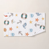 Moderne kinder marinesster is wit blauw bad handdoek (Handdoek)