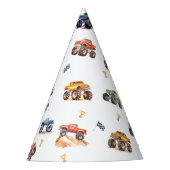 Moderne Kinder Monster Trucks Verjaardagsfeest Feesthoedjes (Voorkant)