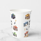 Moderne Kinder Monster Trucks Verjaardagsfeest Papieren Bekers (Rechts)