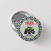 Moderne Kinder Monster Vrachtwagen Verjaardagsfees Ronde Button 3,2 Cm (Voorkant /achterkant)