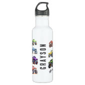 Moderne Kinder monstertrucks Waterfles (Voorkant)