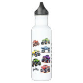 Moderne Kinder monstertrucks Waterfles (Links)