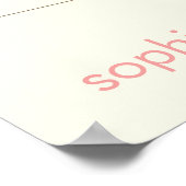 Moderne Kinder Muur Kunst met gepersonaliseerde vo Poster (Hoek)