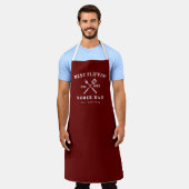 Moderne Kinder naam Best Sober Dad Chef BBQ Schort (Gedragen)