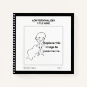 Moderne Kinder naammonogram Notitieboek (Voorkant)