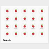 Moderne Kinder schoolleraar handleiding Apple Ronde Sticker (Vel)