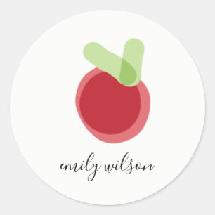 Moderne Kinder schoolleraar handleiding Apple Ronde Sticker