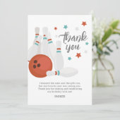 Moderne Kinderen Bowling Feest Verjaardagsfeest Kaart (Staand voorkant)