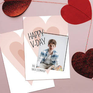 Moderne kinderen en tieners hart foto valentijnska bedankkaart