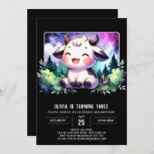 Moderne Kinderen Koe Verjaardag Kaart (Voorkant / Achterkant)