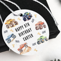 Moderne Kinderen Monstertrucks Verjaardagsfeestje
