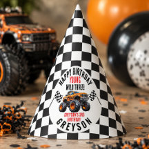 Moderne Kinderen Monstertrucks Verjaardagsfeestje