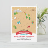 Moderne Kinderen Scavenger Hunt Birthday Partij Kaart (Staand voorkant)