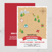 Moderne Kinderen Scavenger Hunt Birthday Partij Kaart (Voorkant / Achterkant)