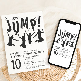 Moderne Kinderen Trampoline Feest Verjaardagsfeest Kaart