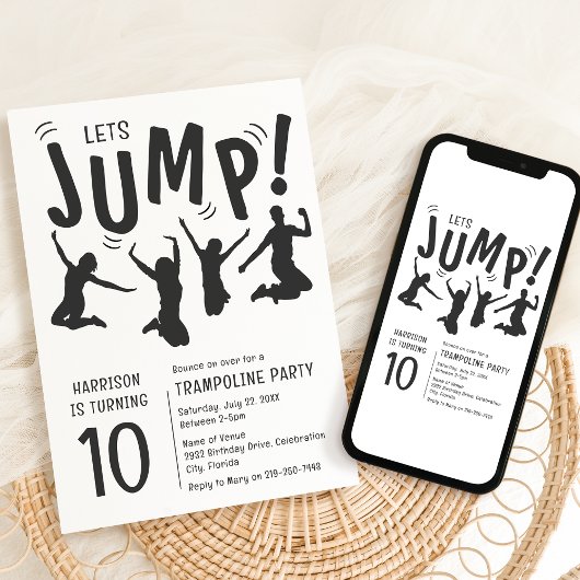 Moderne Kinderen Trampoline Feest Verjaardagsfeest Kaart