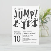 Moderne Kinderen Trampoline Feest Verjaardagsfeest Kaart (Staand voorkant)