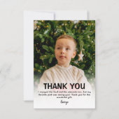 Moderne kinderfoto kerst | Dankkaart Bedankkaart (Voorkant)