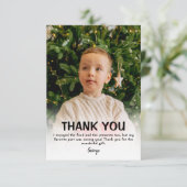 Moderne kinderfoto kerst | dankkaartje bedankkaart (Staand voorkant)