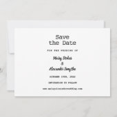 Moderne kinderfoto's bruiloft save the date (Achterkant)