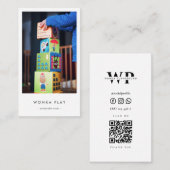 Moderne kinderopvang Babysitter Monogram Kinderkam Visitekaartje (Voorkant / Achterkant)