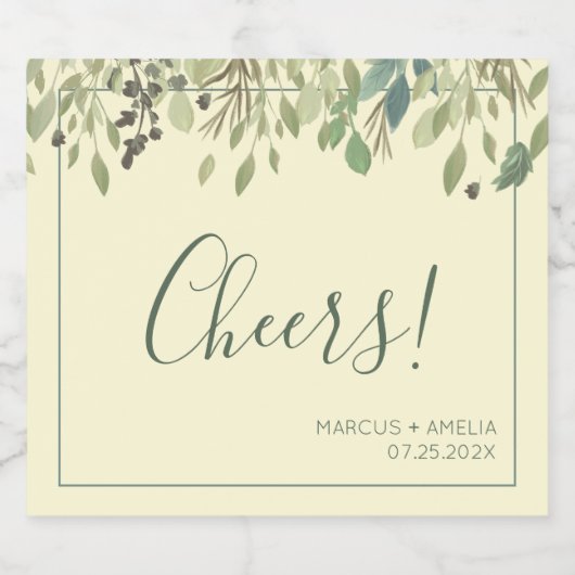 Moderne kinderwagen- en eucalyptuswedstrijdlabel sparkling wijnetiket (Enkel label)