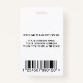 Moderne kinderziekenhuiszorg klinische id badge (Achterkant)