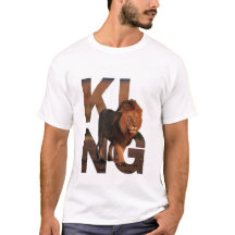 Moderne King Lion Grafische T-Shirt - Krachtige Ty