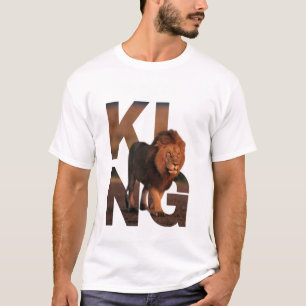 Moderne King Lion Grafische T-Shirt - Krachtige Ty