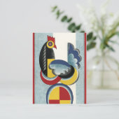 Moderne kip en eieren briefkaart (Staand voorkant)