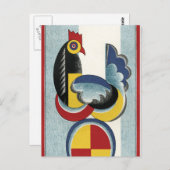 Moderne kip en eieren briefkaart (Voorkant / Achterkant)