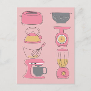 Moderne Kitchen Appliances Illustration P Briefkaart