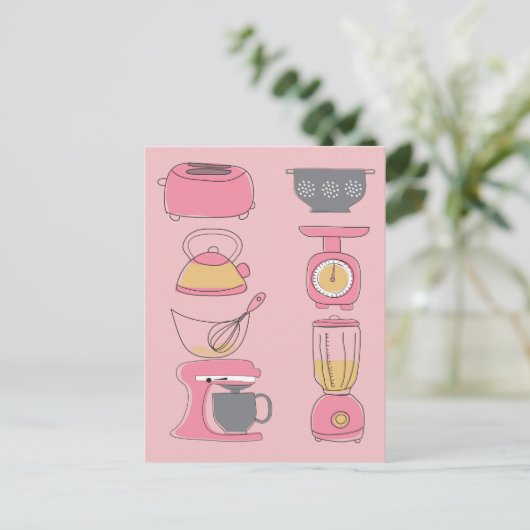 Moderne Kitchen Appliances Illustration P Briefkaart (Staand voorkant)