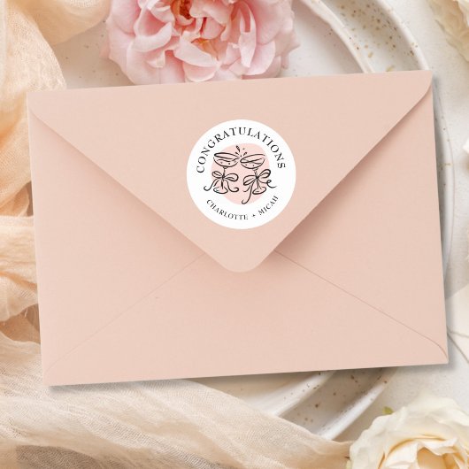 Moderne Kladblok voor Feestelijkheden Ronde Sticker