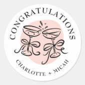 Moderne Kladblok voor Feestelijkheden Ronde Sticker (Voorkant)