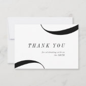 Moderne, klanke minimalistische dank voor uw kaart (Voorkant)
