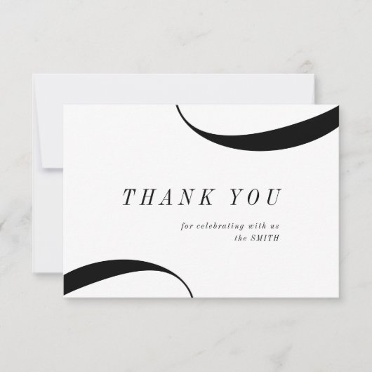 Moderne, klanke minimalistische dank voor uw kaart (Voorkant)