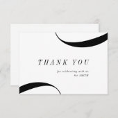 Moderne, klanke minimalistische dank voor uw kaart (Voorkant / Achterkant)