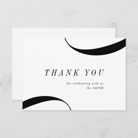 Moderne, klanke minimalistische dank voor uw kaart (Voorkant / Achterkant)
