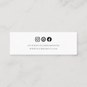 Moderne klant bedankt handgeschreven script Logo Mini Visitekaartje (Achterkant)